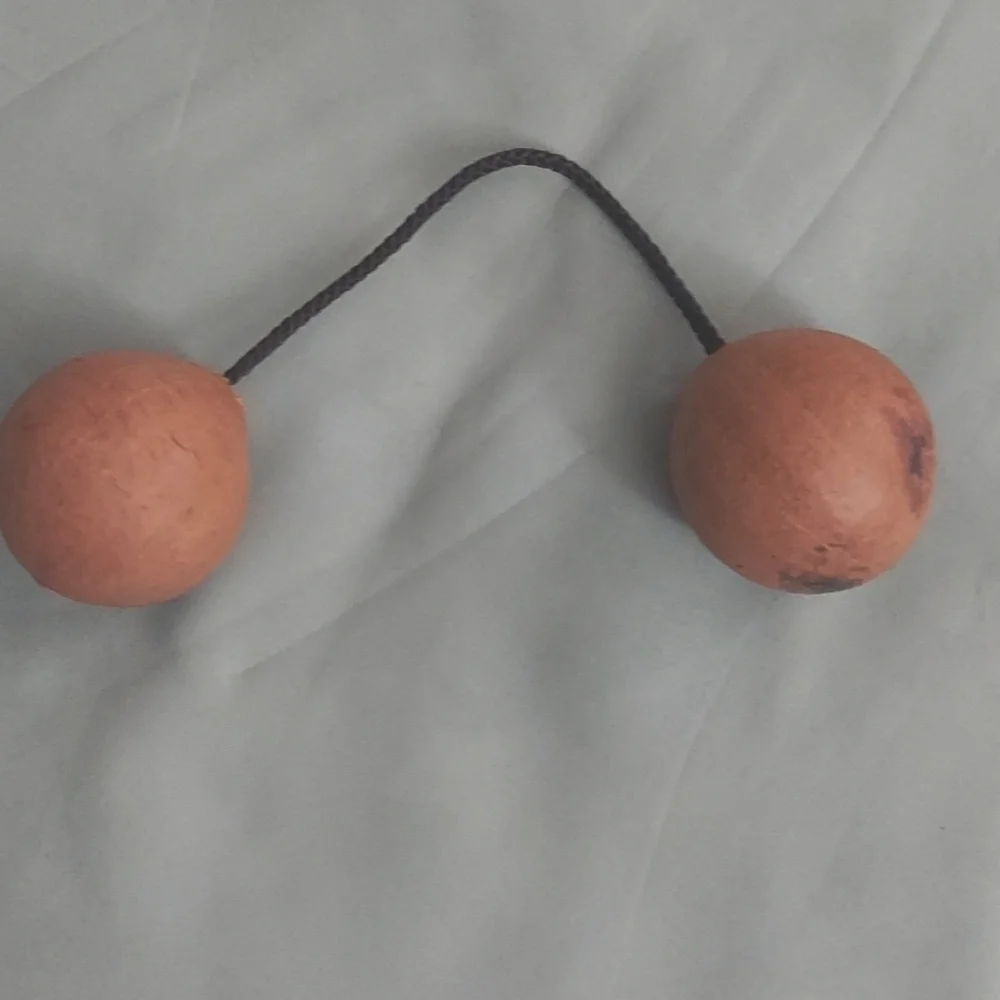 Authentic Handcrafted Aslatua Gourd Percussion Instrument Toy Art Africa Ghana